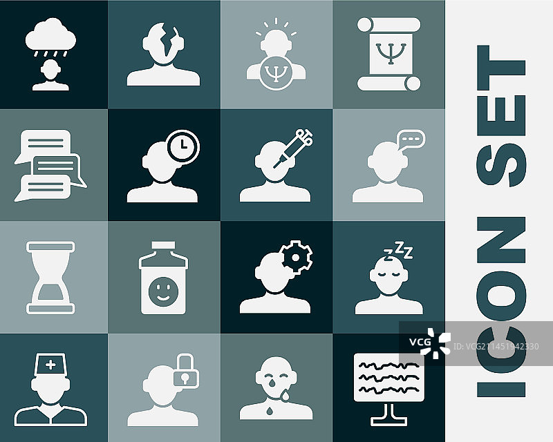 脑电图、梦境与在线心理图片素材