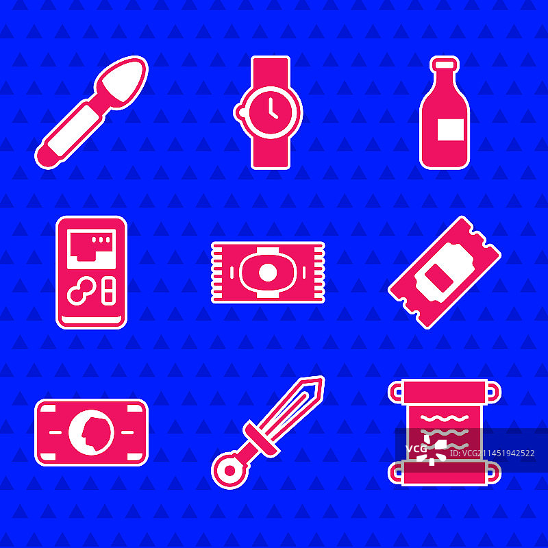 经典地毯中世纪剑纸莎草卷轴素材图片素材