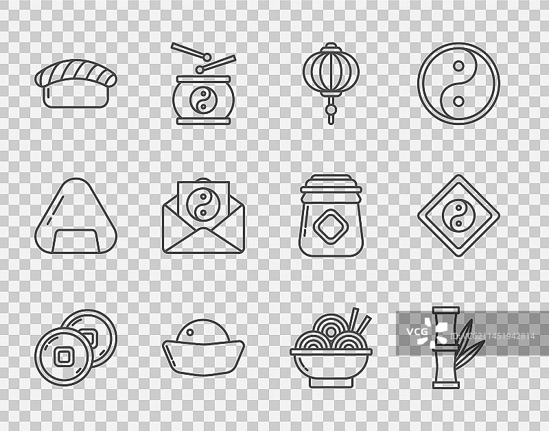 中国货币竹纸线条设计图片素材