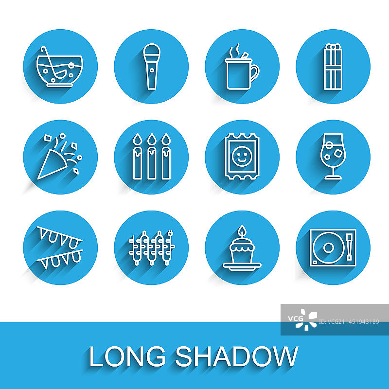 带旗帜的狂欢节彩带（圣诞节主题）图片素材