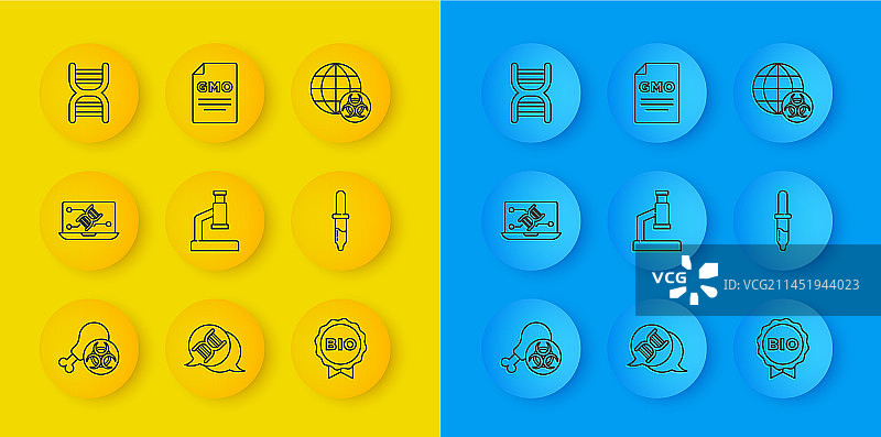 转基因研究：鸡的基因工程图标图片素材