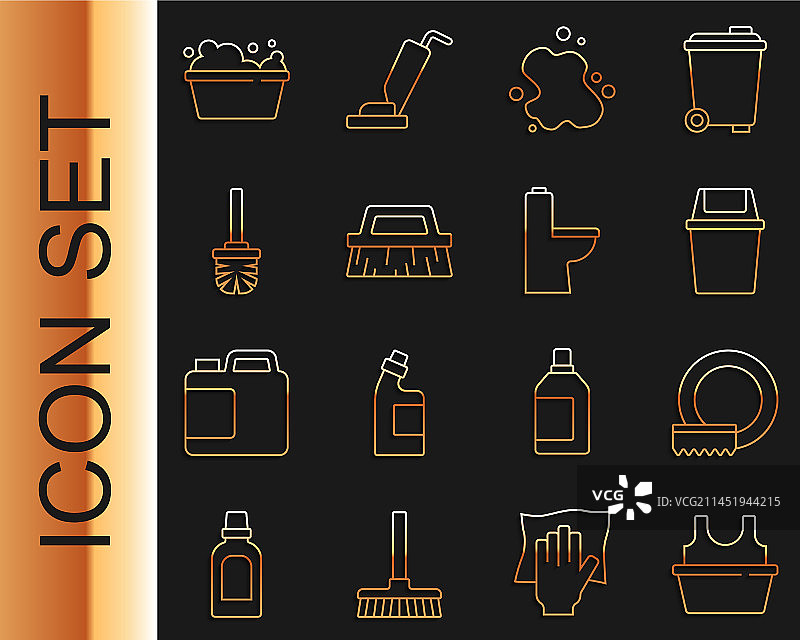 脸盆、衬衫、餐具和垃圾组合图片素材