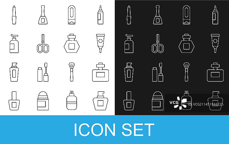 线条面霜或乳液化妆品软管香水图片素材