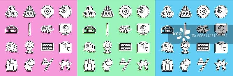 台球杆架、保龄球衫图片素材