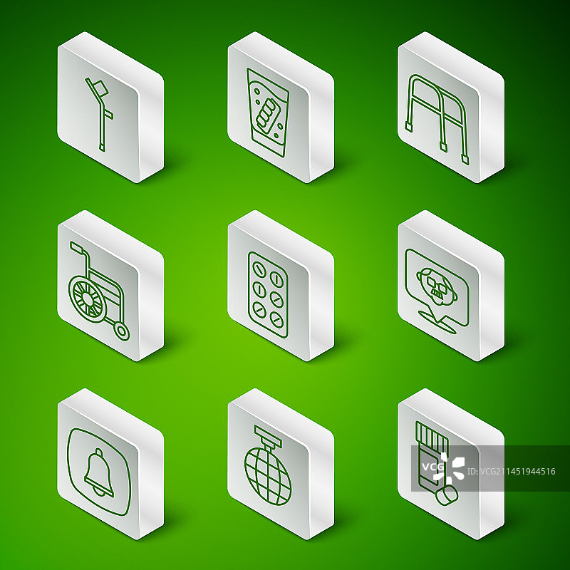 药瓶和药丸迪斯科球医疗线条合集图片素材