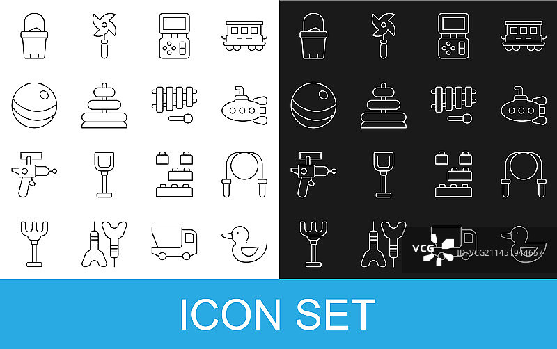 跳绳潜水艇橡胶小黄鸭玩具套装图片素材