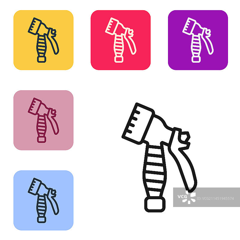 黑色线条喷雾瓶图标，已隔离图片素材