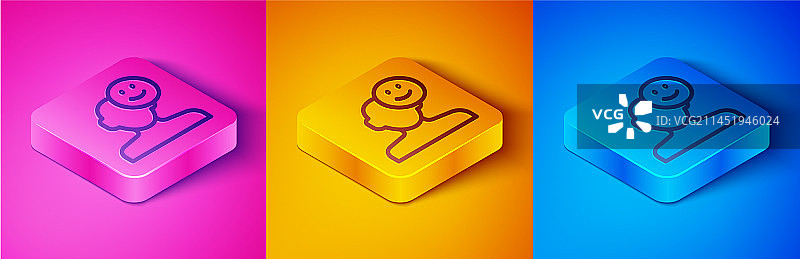 2.5D线条好心情图标图片素材