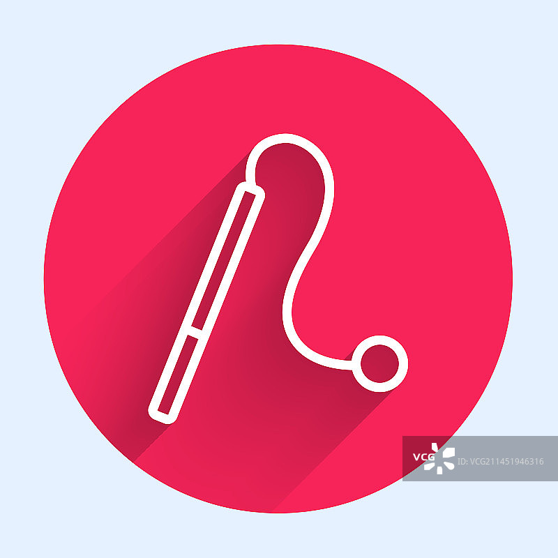 带长阴影的白色线条宠物猫玩具图标图片素材