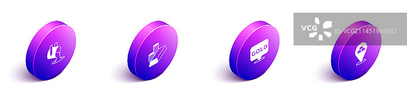 2.5D倾倒金币的熔金套装图片素材