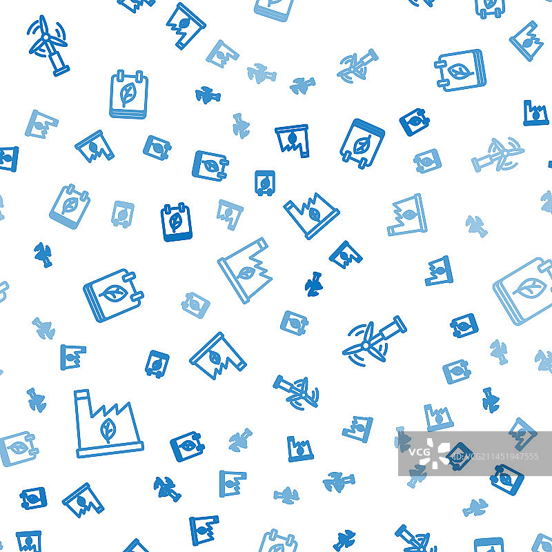 盆栽植物、垃圾回收和风力涡轮机图片素材