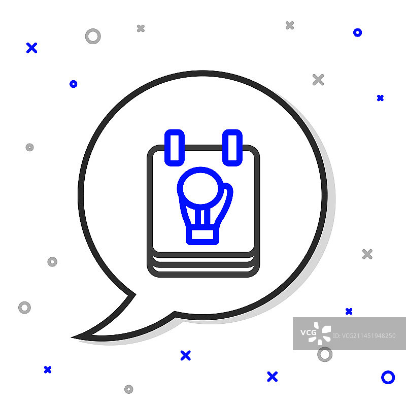 白色背景上的拳击手套线条图标图片素材