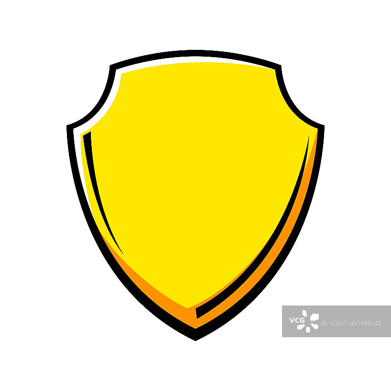 卡通盾牌波普艺术图片素材