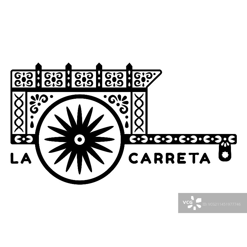 哥斯达黎加牛车笔触图片素材