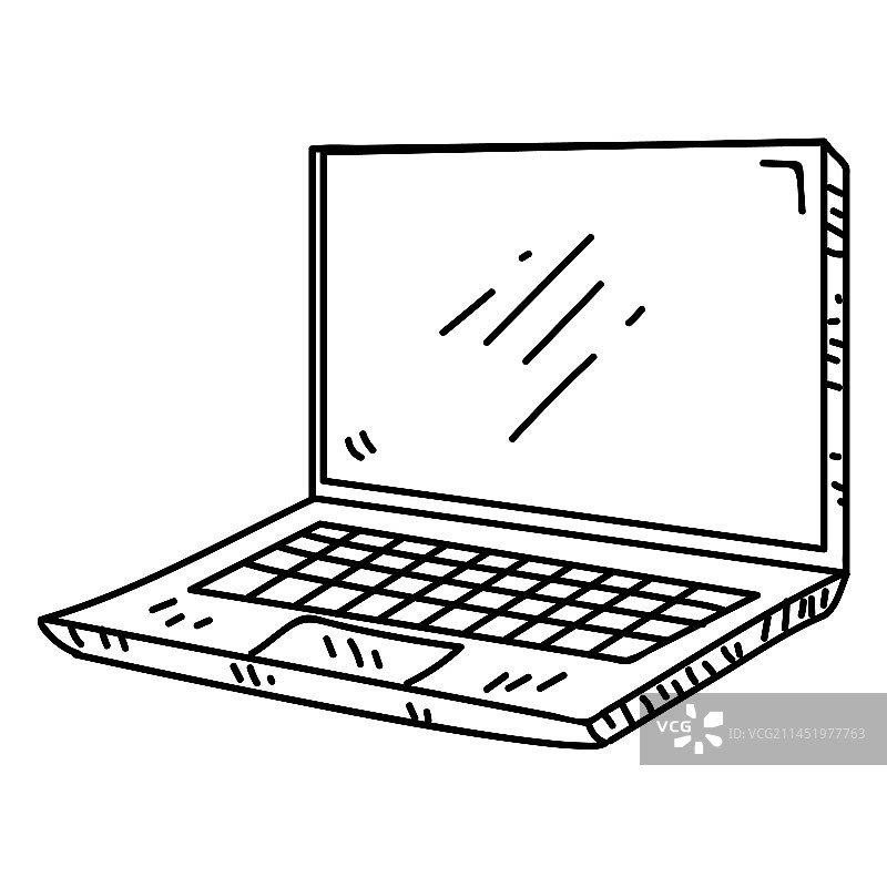 电脑笔记本手绘图标图片素材