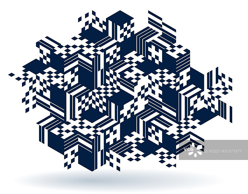 2.5D立方体抽象几何背景图片素材