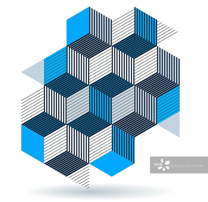 2.5D立方体抽象几何背景图片素材