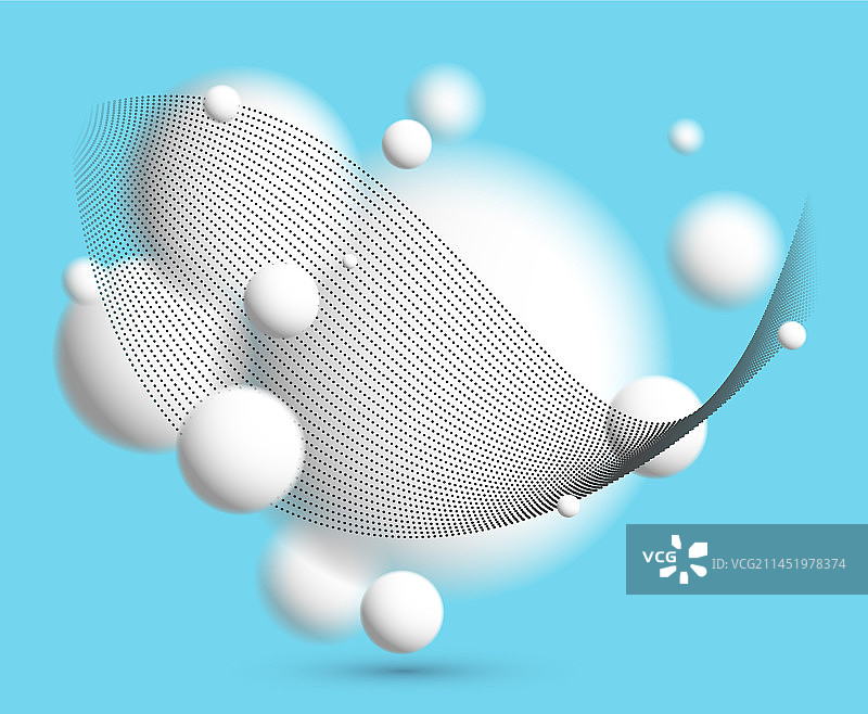 柔和的3D散焦球体图片素材