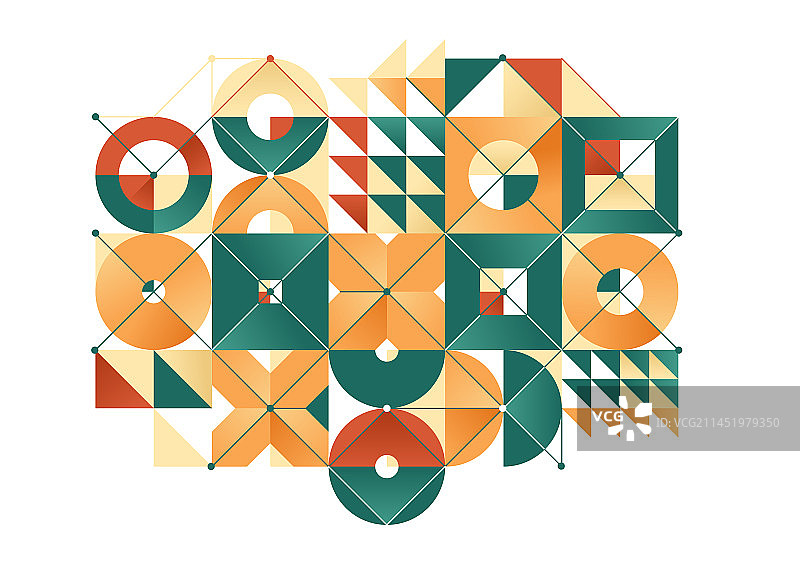 包豪斯风格抽象几何背景图片素材