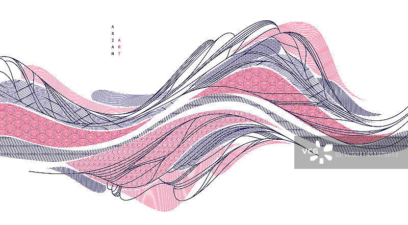 东方日式抽象自然艺术图片素材
