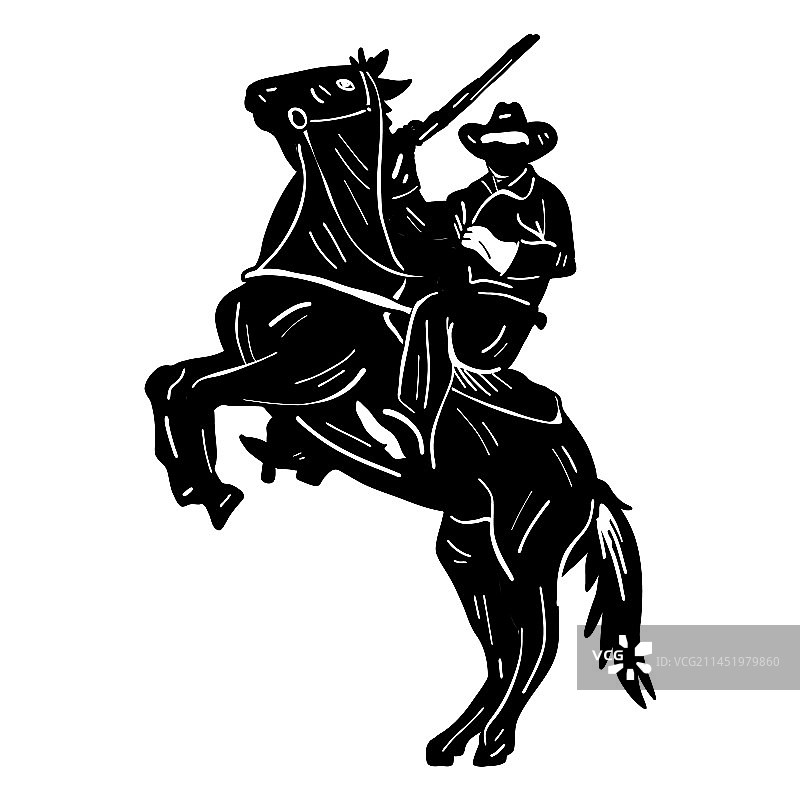 牛仔骑马图片素材