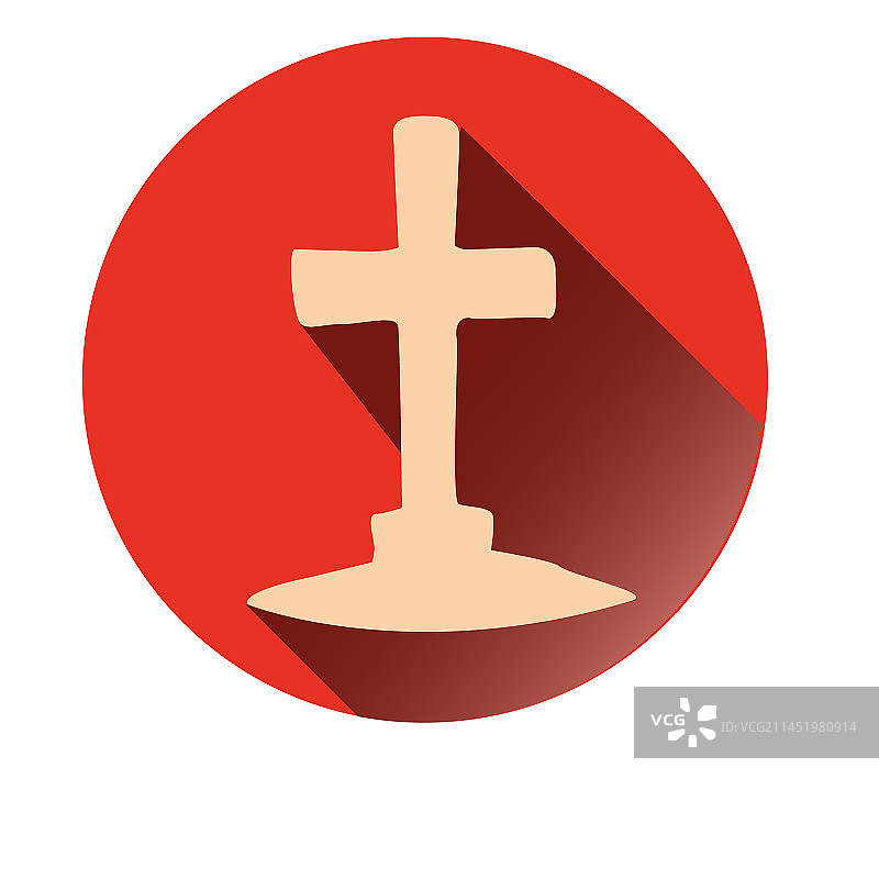 圆形十字架图标图片素材