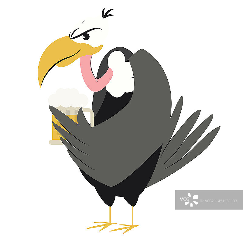 令人毛骨悚然的秃鹫啤酒图片素材