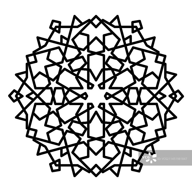 复杂的阿拉伯曼陀罗图片素材