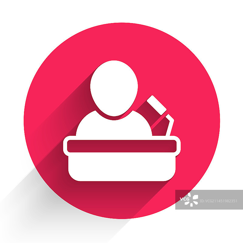 带长阴影的白色扬声器图标图片素材