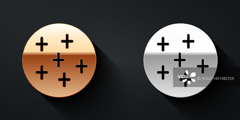 金色和银色满月图标图片素材