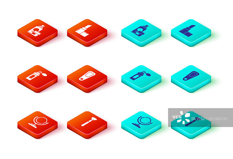 圆形化妆镜、化妆刷和香水套装图片素材