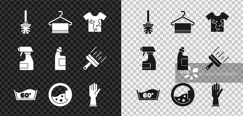 坐便刷、毛巾和脏T恤素材图片素材