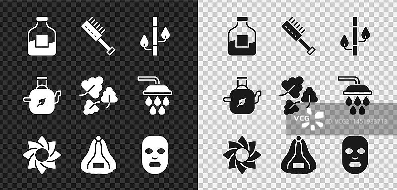 伏特加桑拿刷竹花瓶套装图片素材