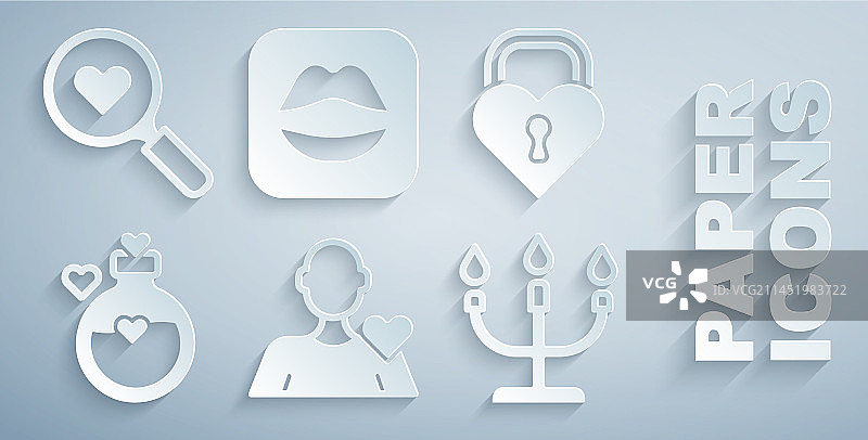 浪漫男人、心形城堡套装图片素材