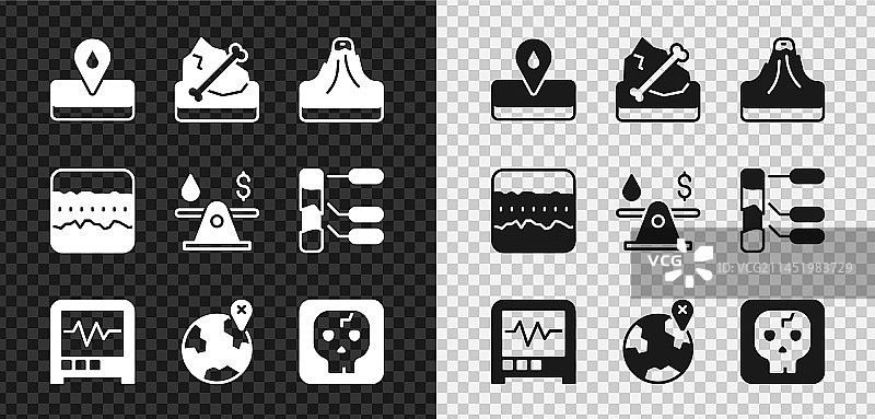 油田、考古、火山与地震仪图片素材