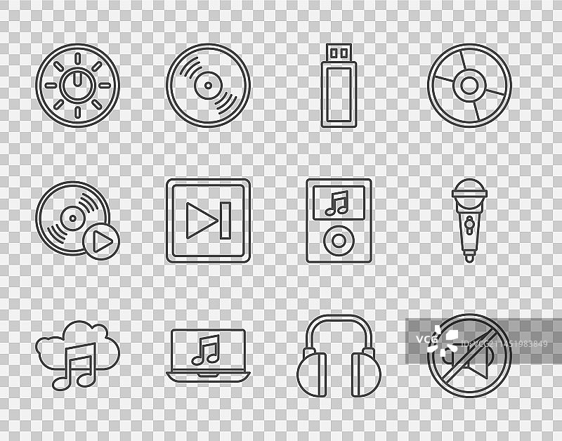 音乐流媒体服务扬声器静音图片素材