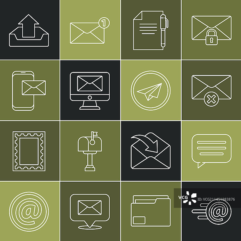 邮件与聊天气泡组合图片素材