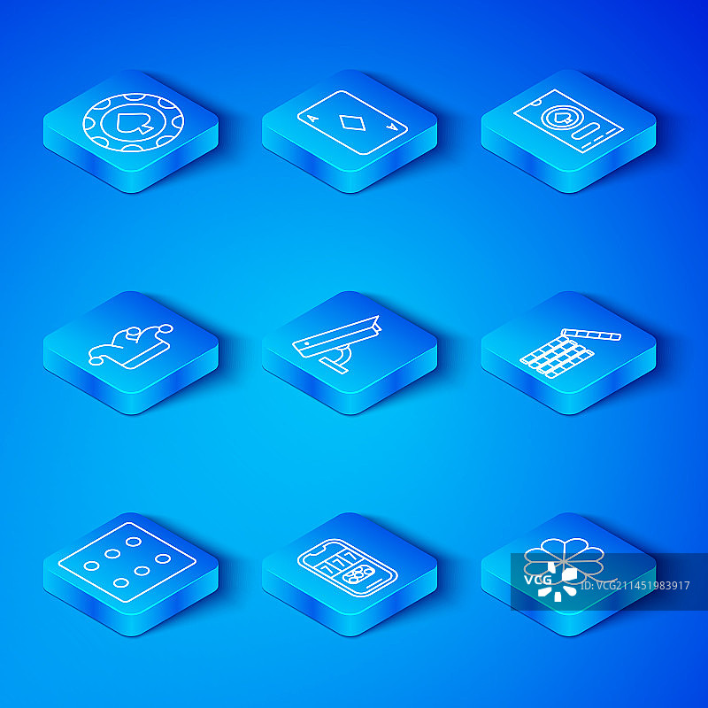 游戏骰子、监控摄像头和扑克赌桌图片素材