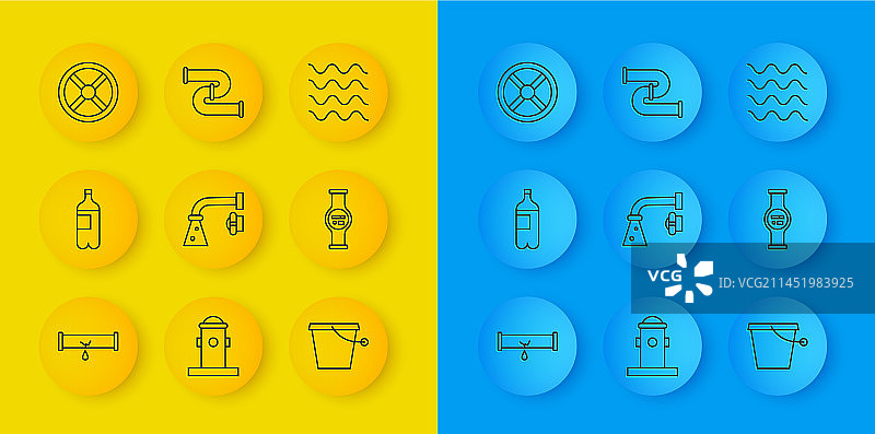 漏水的水管线条设计图片素材