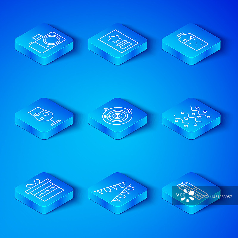 礼品盒和飞镖的线条设计图片素材