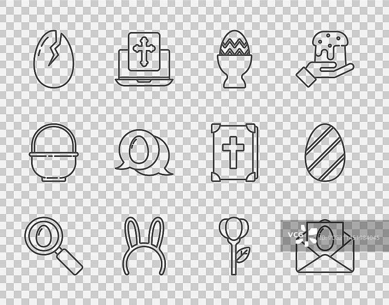 搜索复活节彩蛋贺卡素材图片素材