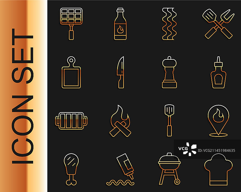 厨师帽火焰酱汁位置图片素材