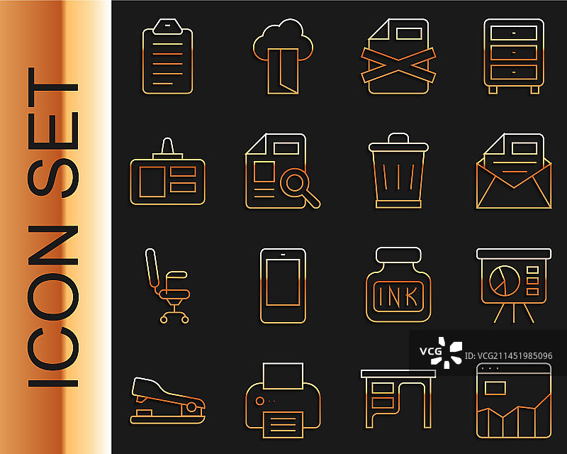 线条图表信息图邮件板图片素材