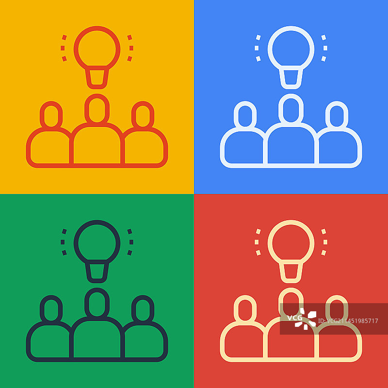 波普艺术风格项目团队基地图标图片素材