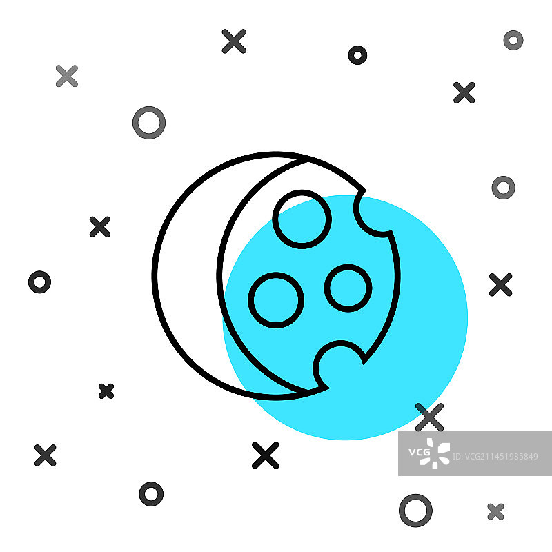 黑色日食图标图片素材