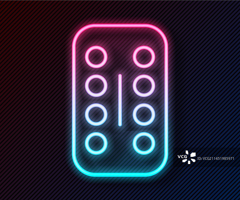 发光的霓虹灯线条镇静药丸图标图片素材