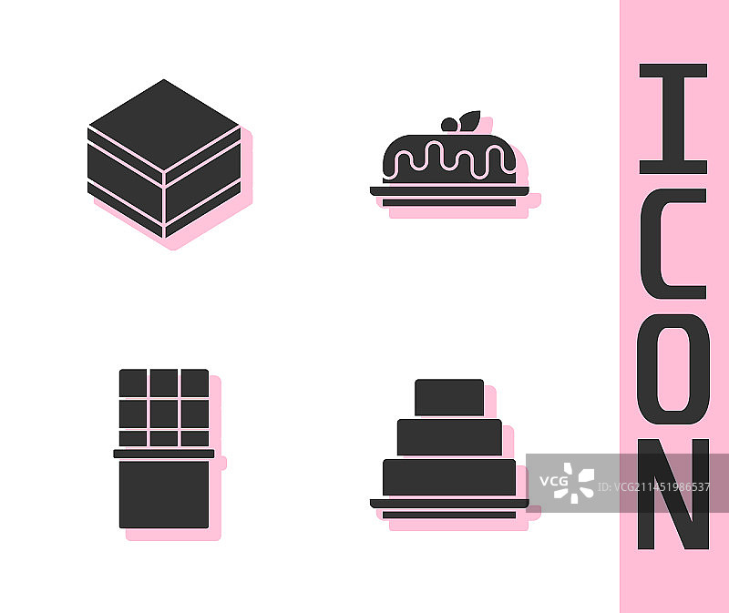 蛋糕、布朗尼和巧克力图片素材