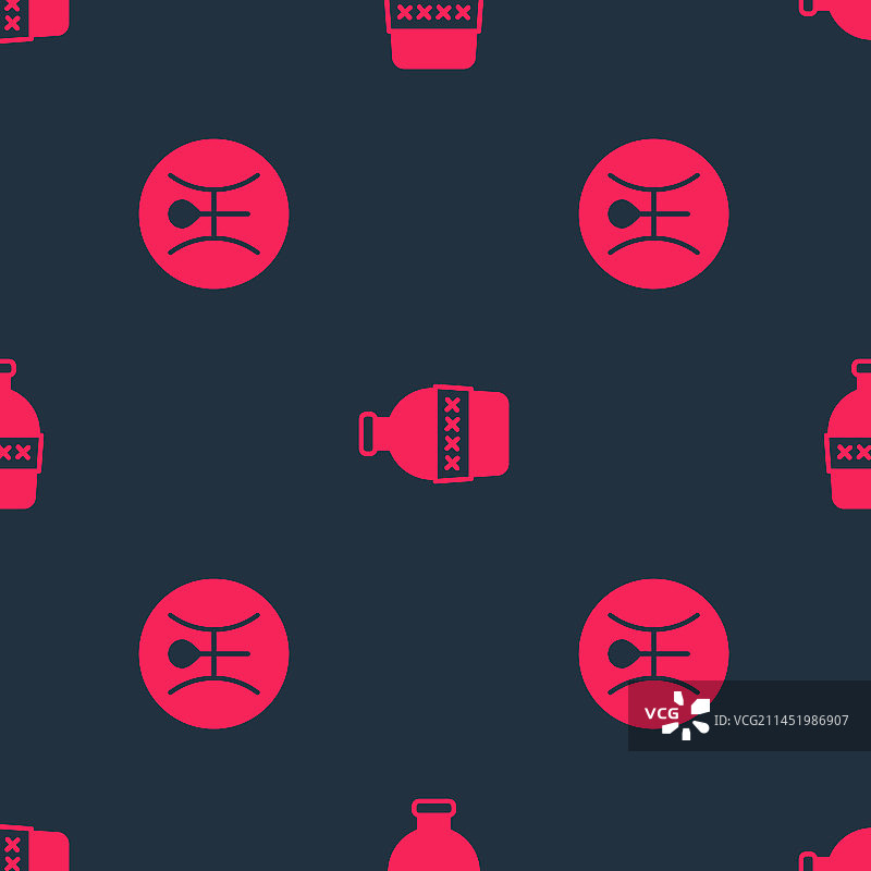 天王星和瓶装水符号组合图片素材