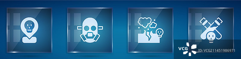 放射性位置防毒面具毒药素材图片素材