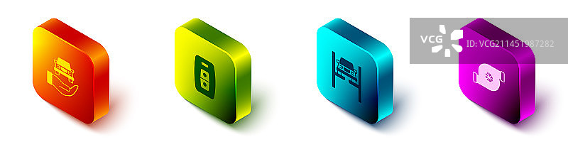 2.5D汽车维修检查汽车组合图片素材